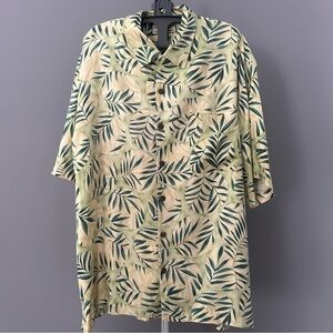 Tommy Bahama Green Leaf Silk Hawaiian Shirt